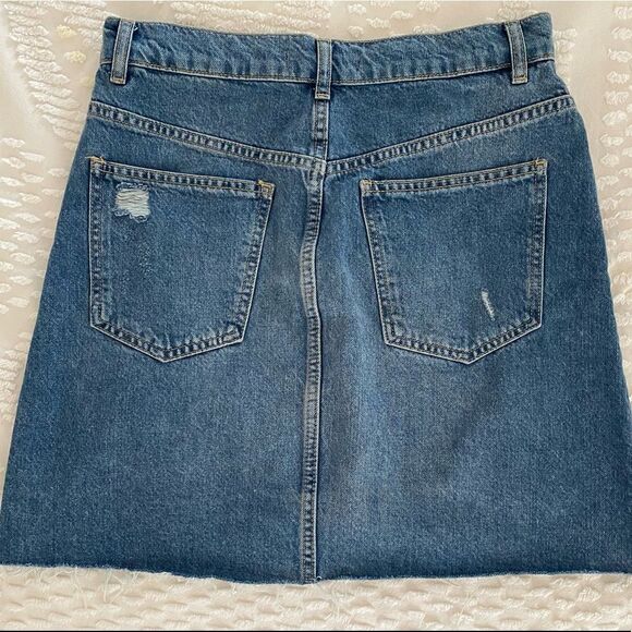 Free People Skirt Jean Skirt Hallie Mini Denim Size 27 - Picture 7 of 10